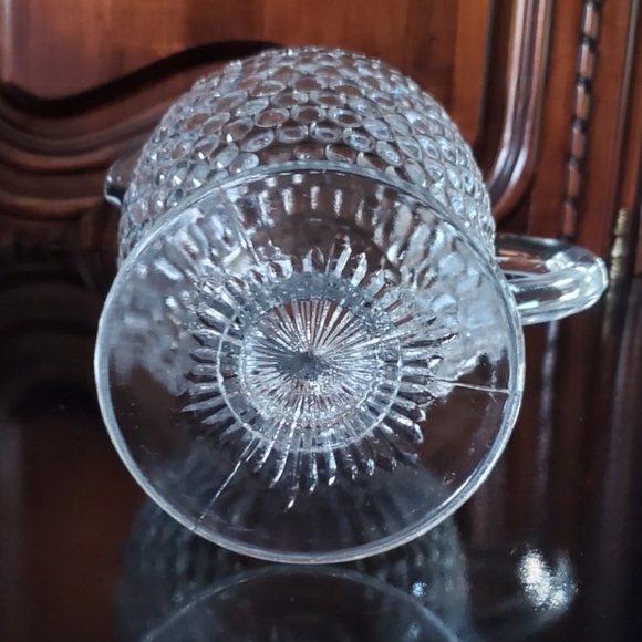 Vntg 40oz Ivima Clear Hobnail / Bubbles Pitcher - Picture 7 of 9